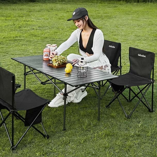 Folding Outdoor Camping Table Portable Chairs Set High Strength with Carrying Bag for Picnic Yard - Image 5