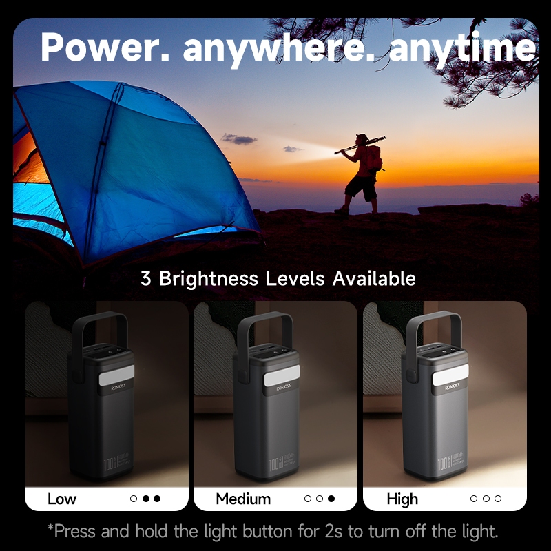 Romoss PMT60 60000mAh 100W Led Display Fast Charging Powerbank with Emergency Lighting - Image 6