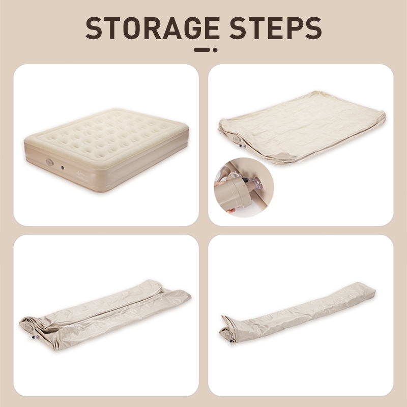 Flyaway Air Bed Double or Single Inflatable Bed Queen or King Family Size For Camping With Pum - Image 3