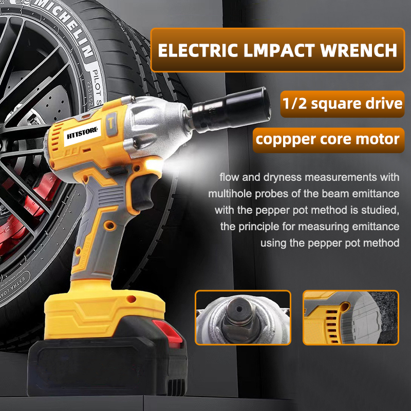 HTT Impact Wrench Electric Cordless Ratchet Driver With Batteries Powerful Rechargeable — view 5