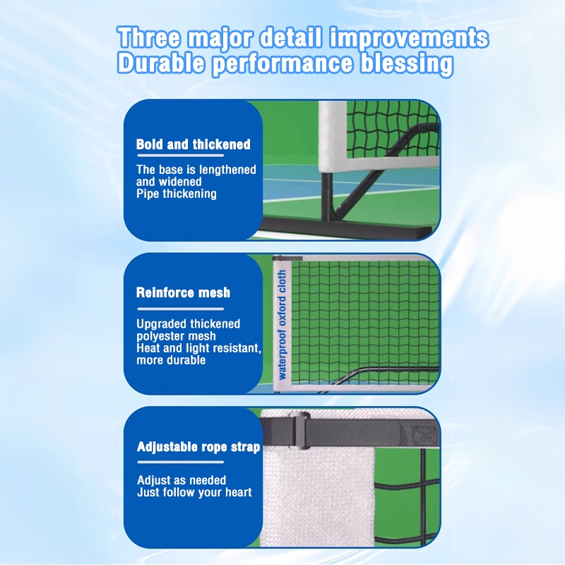 Portable Pickleball Net Set Regulation Size Steady Metal Frame with Carrying Bag — view 6