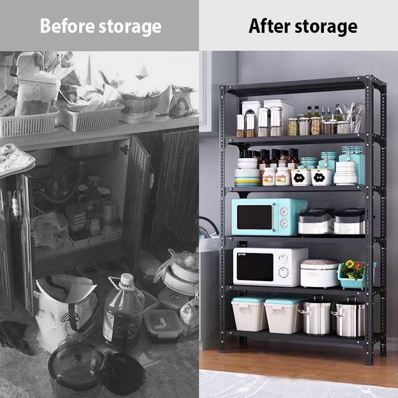 Boltless Steel rack Adjustable Height 6 Layer waterproof stante Organizer Metal Storage Shelves - Image 2