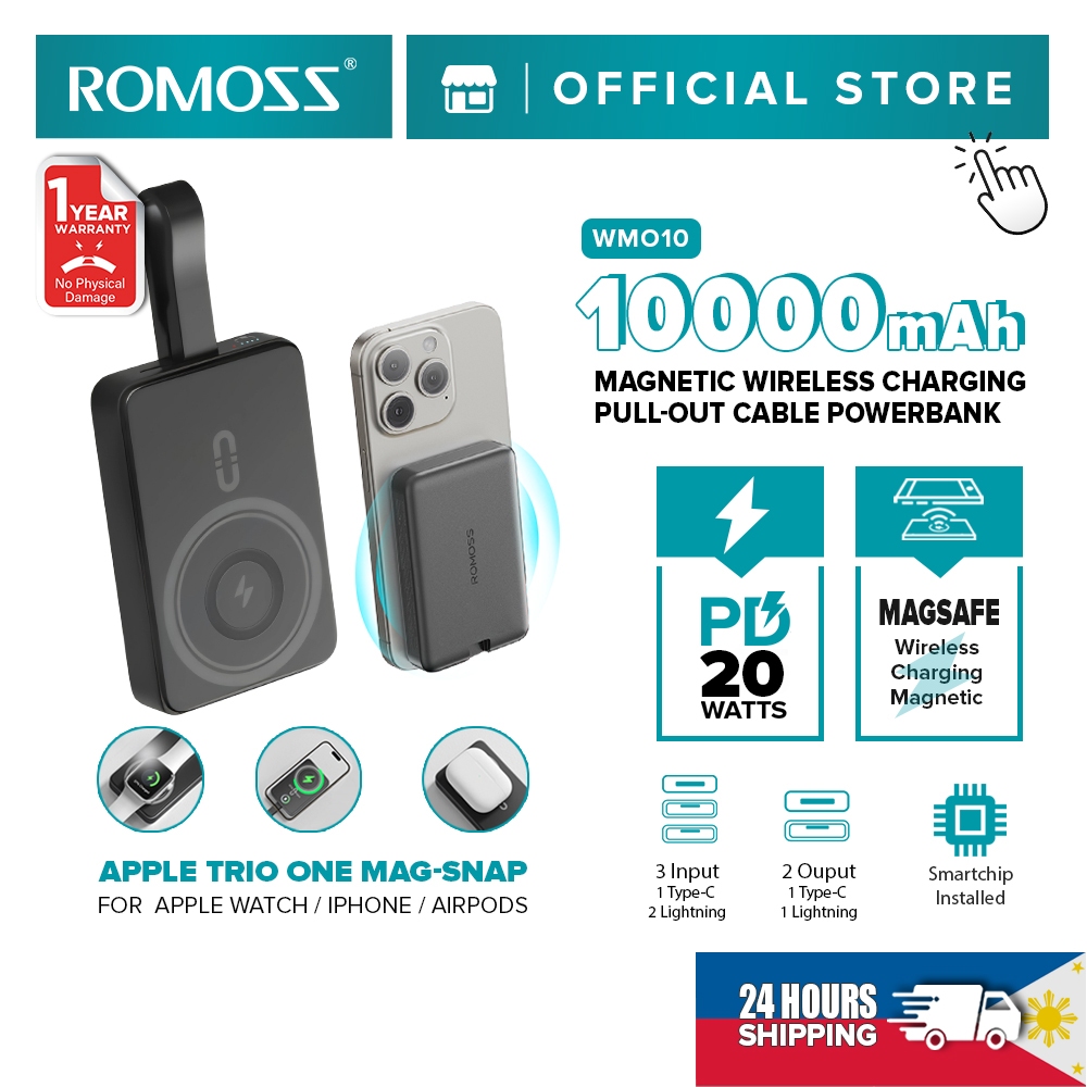 Romoss WMO10 10000mAh 20W Magnetic Power Bank for Android, I O S and Smart Watch also for IPH 12-15 - Image 2