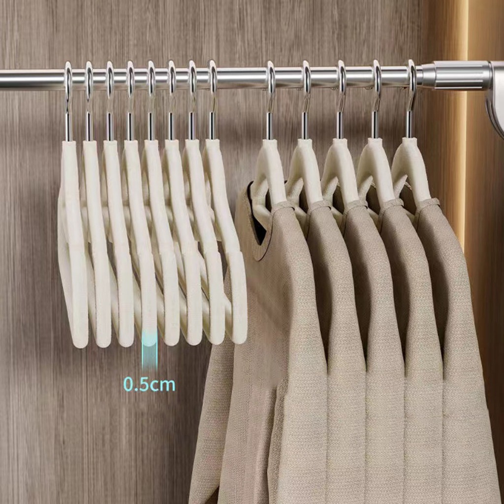Non-slip Velvet Hangers Space-saving Elegant Coat Clothes Hanger Strong Durable - Image 3