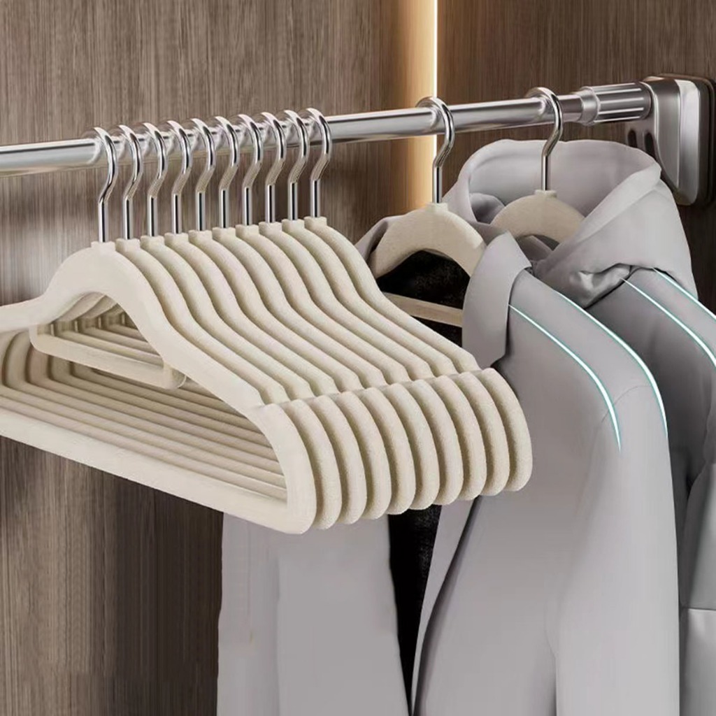 Non-slip Velvet Hangers Space-saving Elegant Coat Clothes Hanger Strong Durable - Image 7
