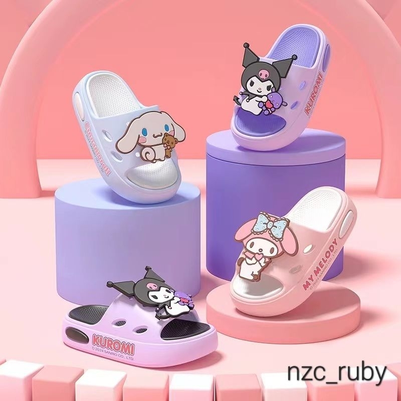 【NZC】_mall Super new kids kuromi Word slippers