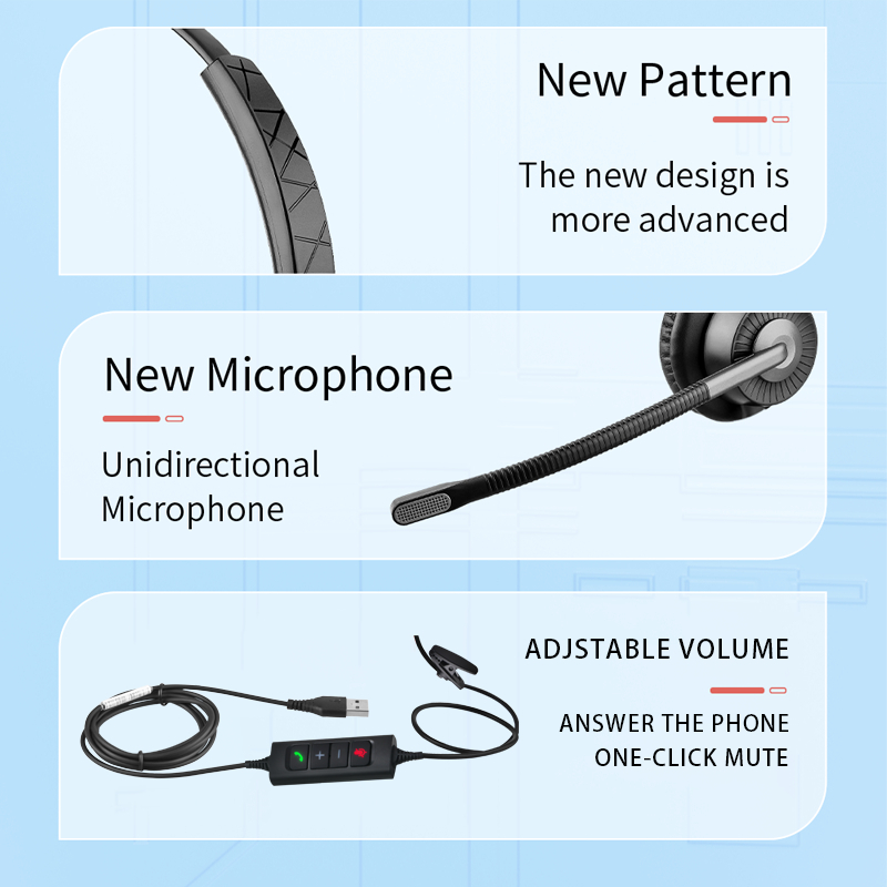 Inplay HN820 Headset Professional Call Center Active Noise Cancellling Headphone Uni-Directional Mic - Image 5