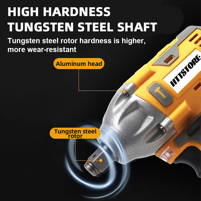 HTT Impact Wrench Electric Cordless Ratchet Driver With Batteries Powerful Rechargeable — view 2