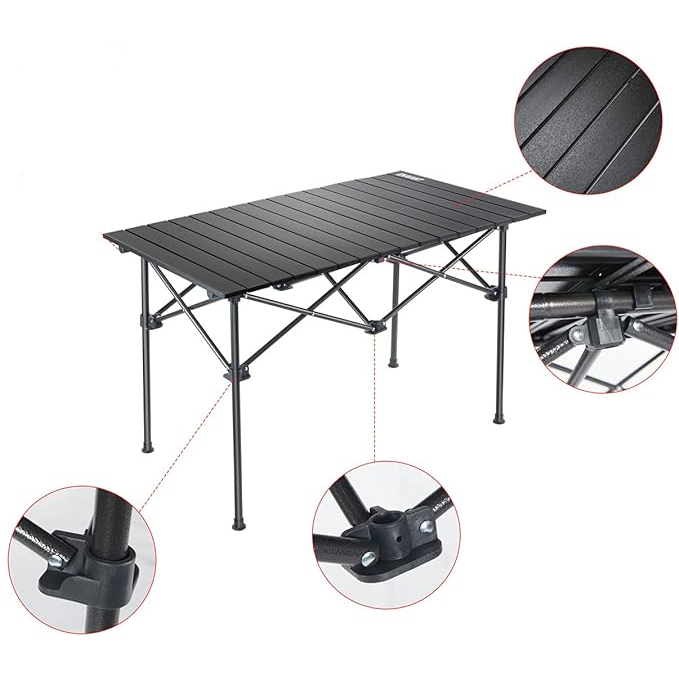 Folding Outdoor Camping Table Portable Chairs Set High Strength with Carrying Bag for Picnic Yard - Image 2