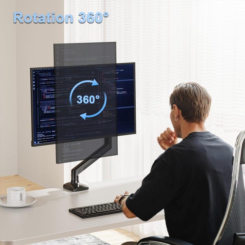 Inplay KMT-1 Single Monitor Stand Mount Arm Gas Spring Adjustable Monitor Bracket For 13-32" Monitor - Image 3