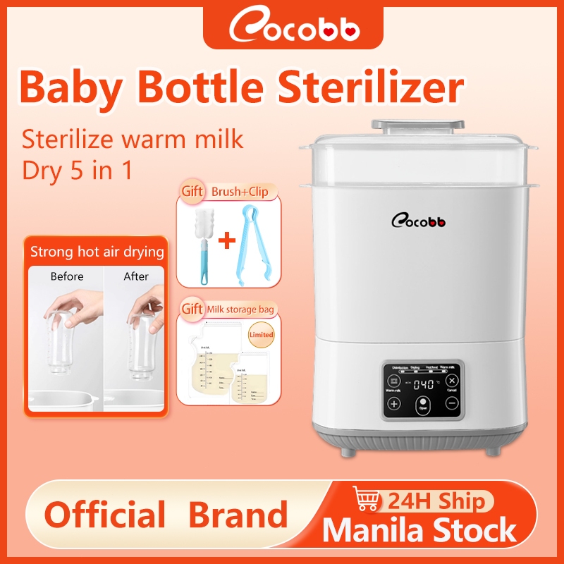 COCOBB 5 In1 Baby Bottle Sterilizer And Dryer Large Capacity Milk Warmer Steam Auto Shut-Off