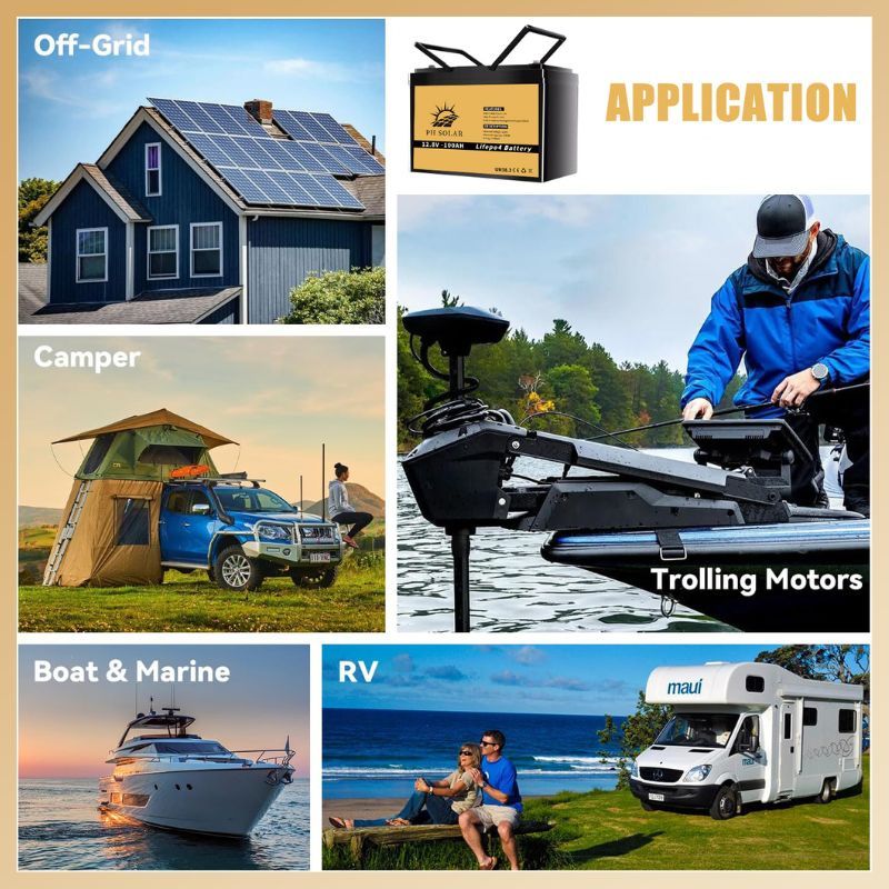 <10 Years Warranty> LiFePO4 Battery 12V/24V 100AH  Lithium Solar Battery 10000+ Cycles 100A JBD BMS — view 6