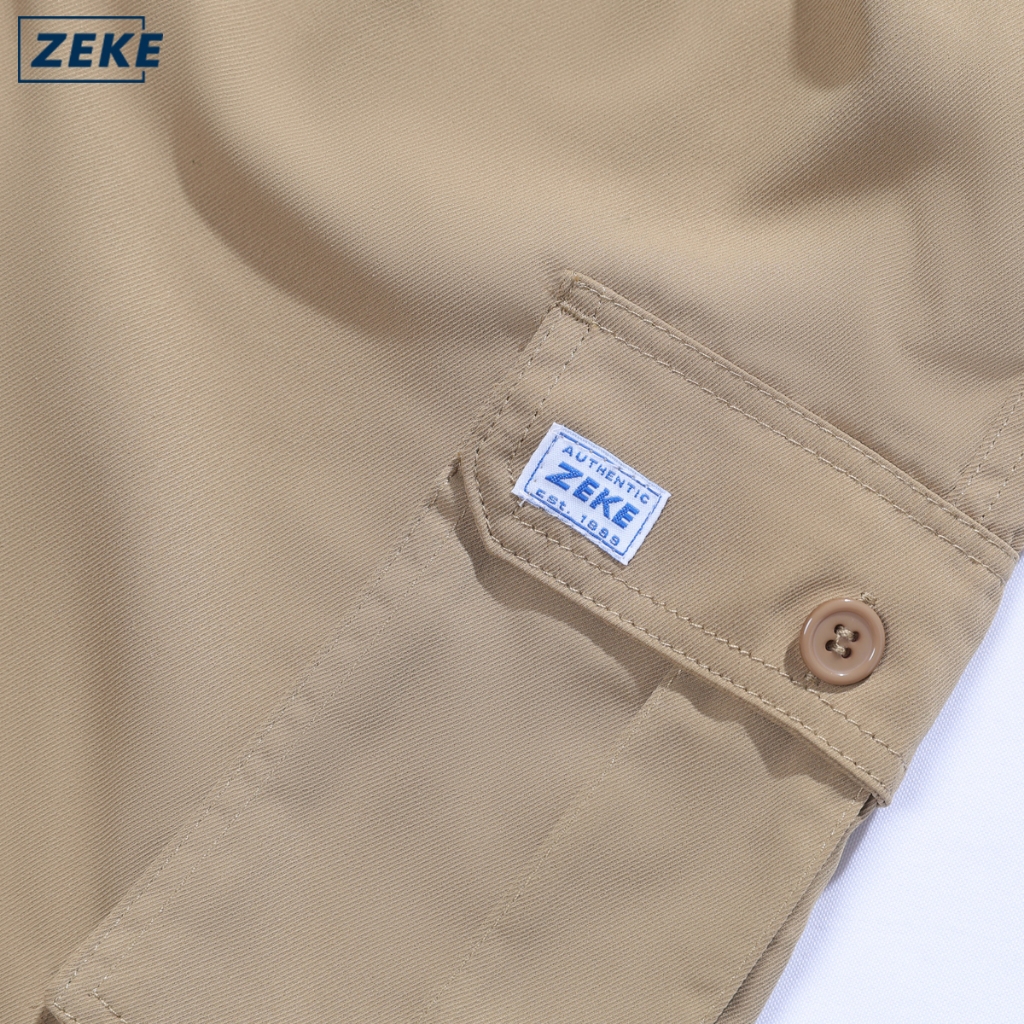 ZEKE Men Cargo Shorts Cutting Straight Cut lalaki Trouser Tactical Five Pocket Working Carg Pants - Image 6