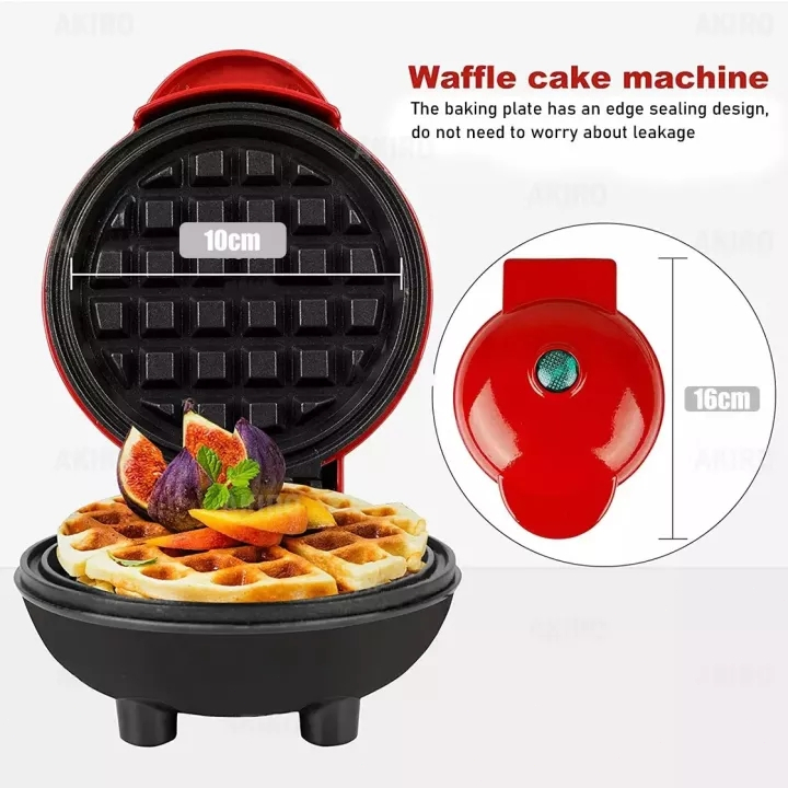 Mini Electric Waffle Maker Non-Stick Pan Circular Bakeware Pancake Cookies Breakfast Machine - Image 3