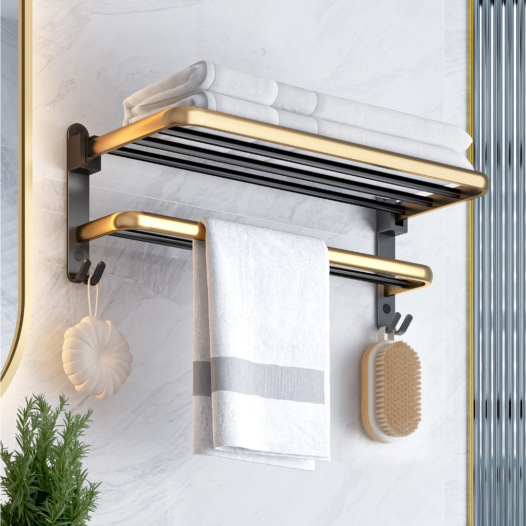 Bathroom Organizer Rack Towel Rack Corner Shelf Tissue Holder Bathroom Soap Rack Shampoo Holder - Image 3