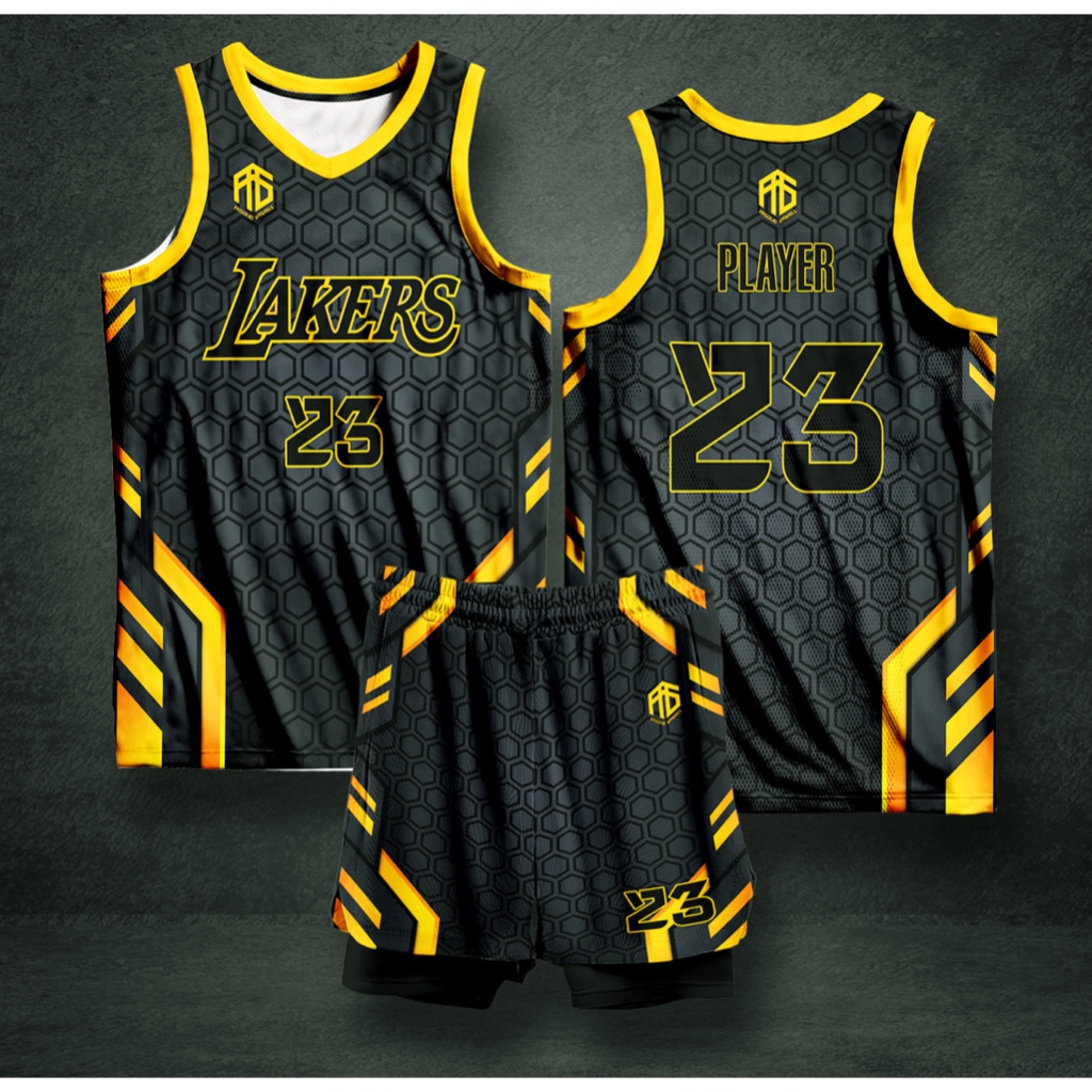 Black and yellow lakers jersey hotsell