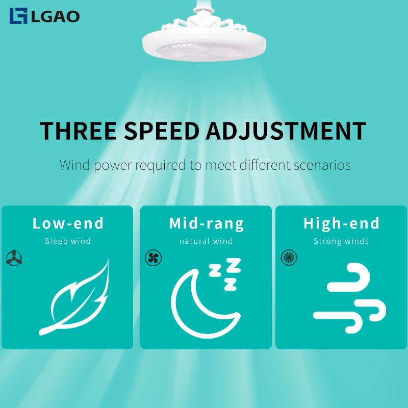 LGAO Ceiling Fan with Light with remote 2 IN 1 E27 Controller 3 Blades remotely controlled - Image 6