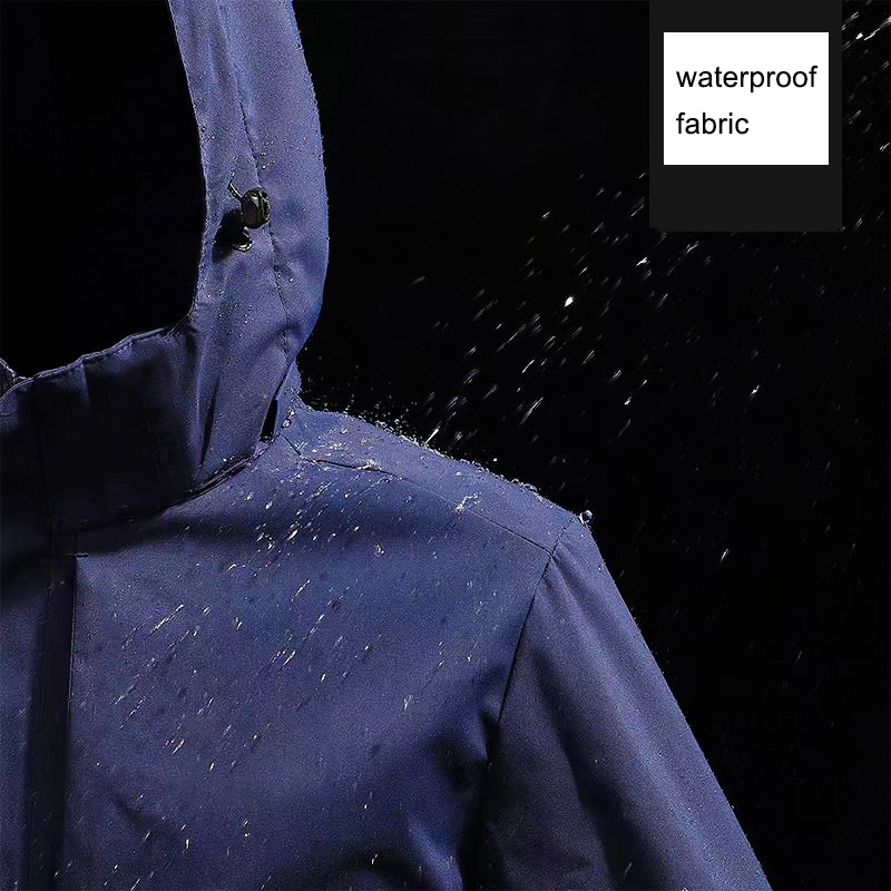 Men's Jacket Waterproof Outdoor Large  Zip Hooded Jacket - Image 2