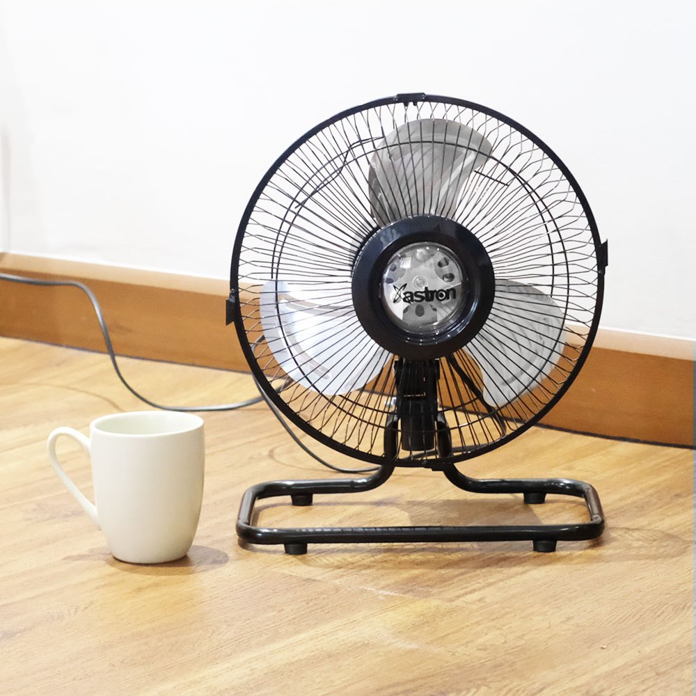 Astron MIRAGE 10" Industrial Floor Fan - Black | 45W | Metal Blade | Electric Fan | Compact Design - Image 2