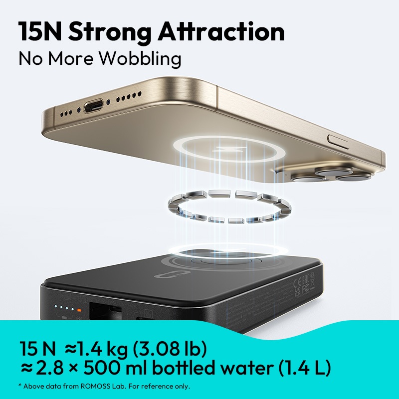 Romoss WMO10 10000mAh 20W Magnetic Power Bank for Android, I O S and Smart Watch also for IPH 12-15 - Image 5