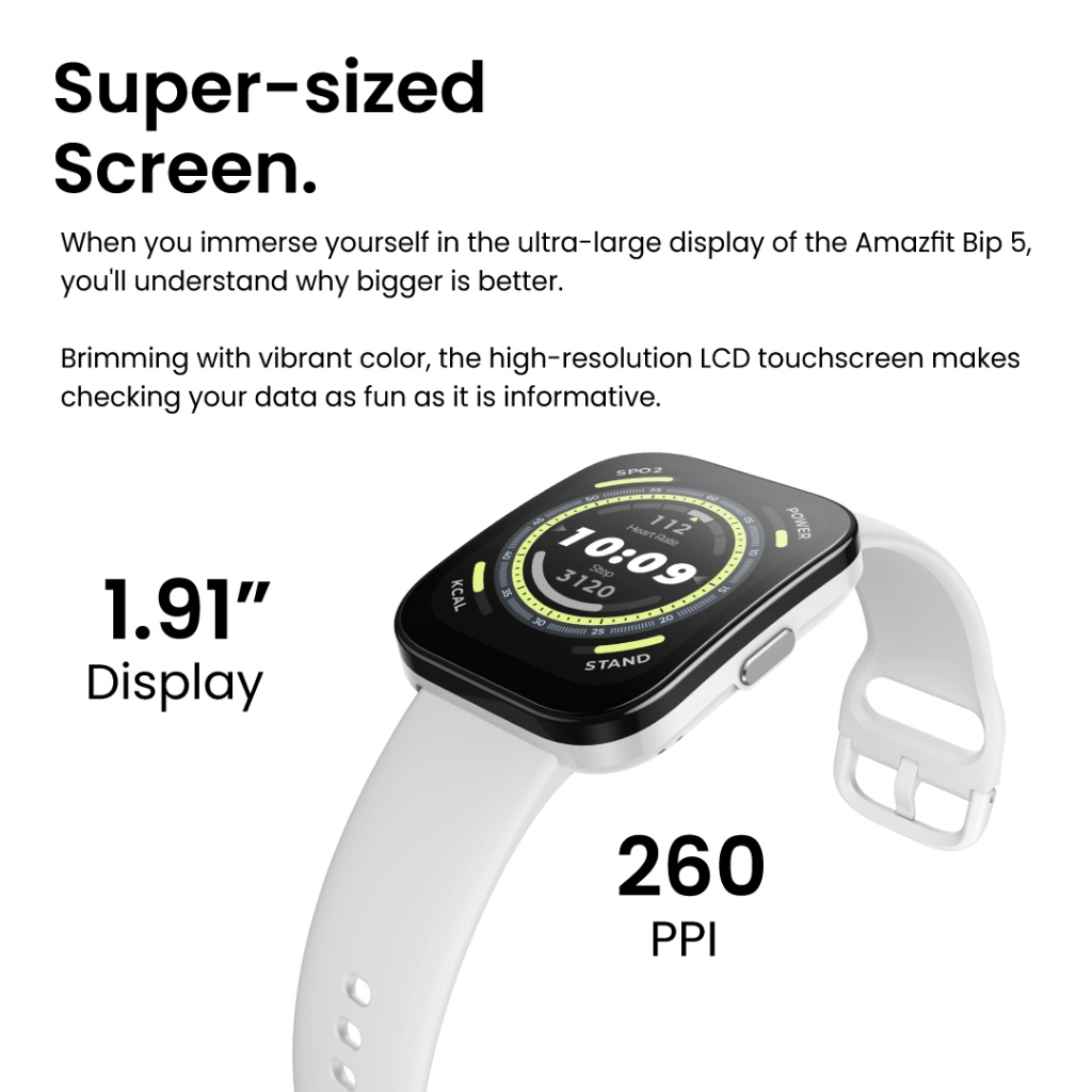 Amazfit Bip 5 Smartwatch 1.91" Display GPS Bluetooth Phone Call Health Fitness Track - Image 2