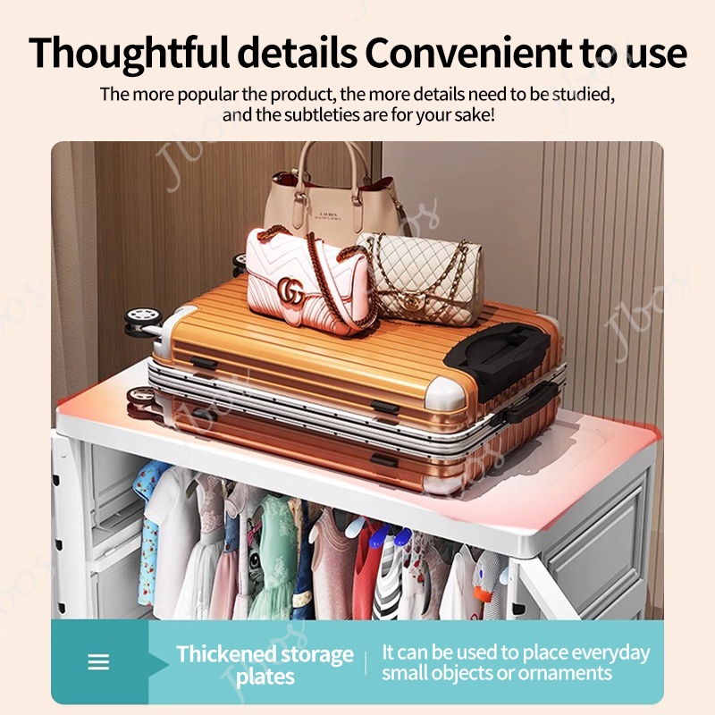 Jbos Wardrobe Cabinet for Clothes Storage Small Home Simple Modern Cabinet Storage Rental Room - Image 7