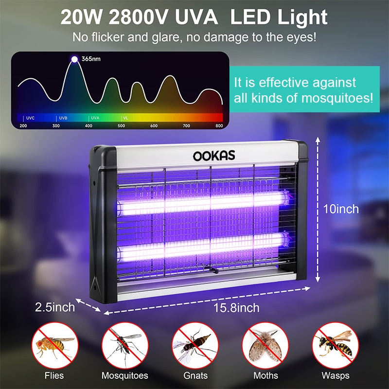 OOKAS Powerful Electric Mosquito Killer Lamp Fly Killer Uv Light Insect Killer - Image 3