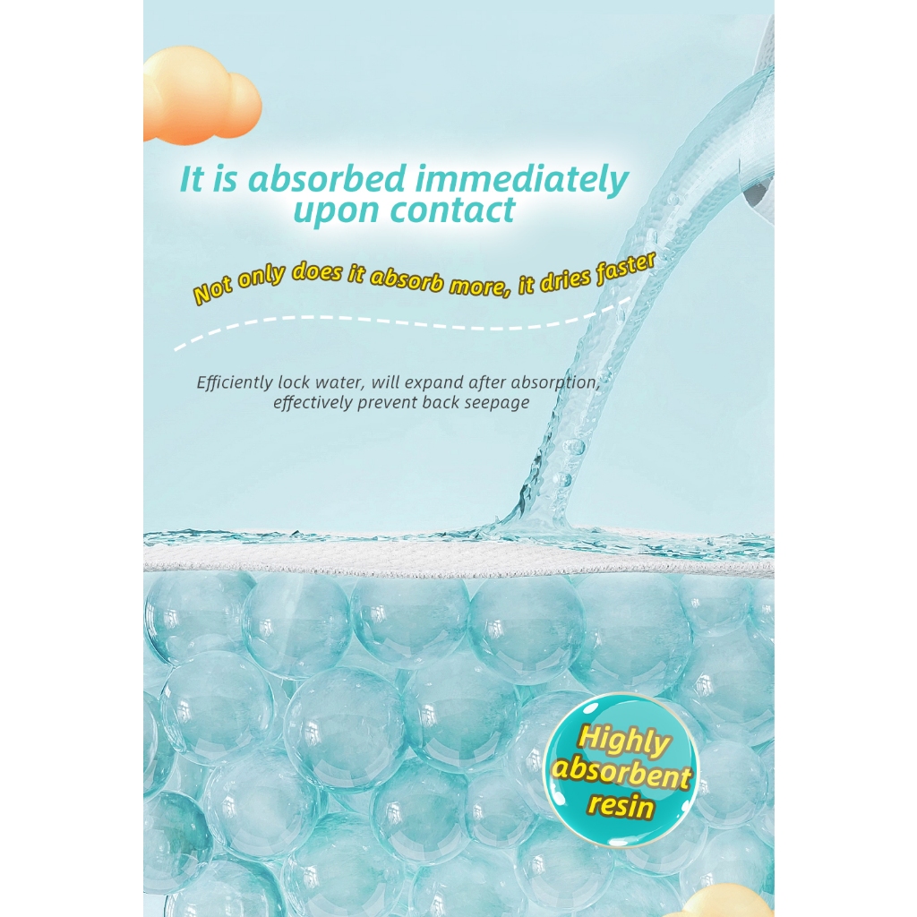 Penbose Baby Diaper or Pull Up Pants Tapes M/L/XL/XXL/3XL 50pcs diaper for Baby Unisex Ultra thin — view 3