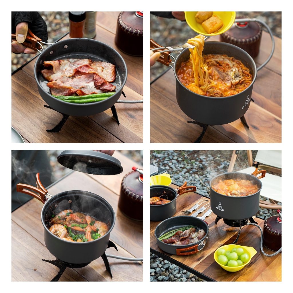 Camping Equipment Camping Cooking Set With Bag cookware barbecue tableware outdoor picnic hiking - Image 7