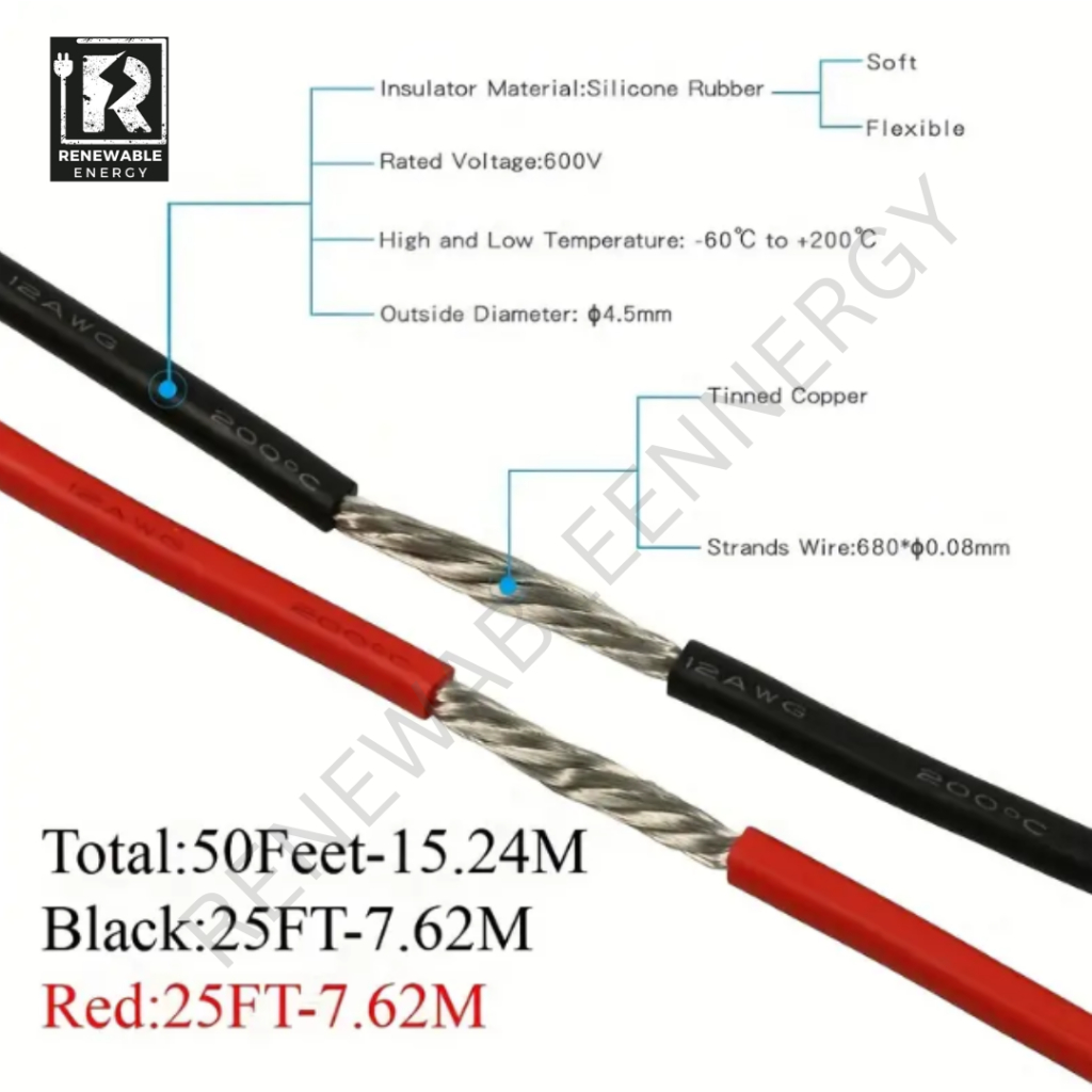 1Meter AWG SILICONE 4AWG  AWG 10AWG 12AWG 14AWG 16AWG 18AWG Gauge Wire Flexible Cable Red / Black — view 7