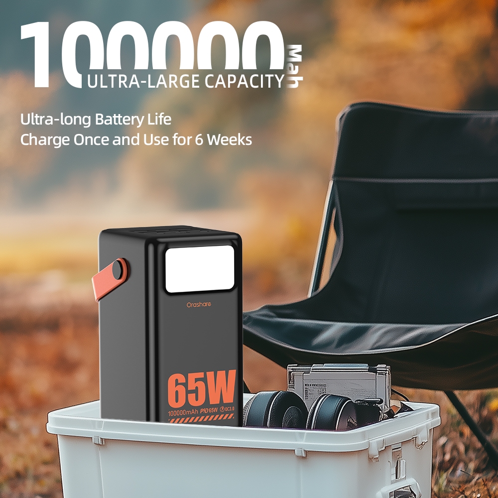 Orashare OL100APro Powerbank 100000mAh PD 65W Super Fast Charging For Laptop Ultra-Large Capacity - Image 2