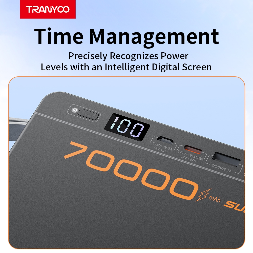 Tranyoo F17 70000mAh 22.5W Powerbank Original Super Fast Charging 2 Input 4 Output High Capacity - Image 5