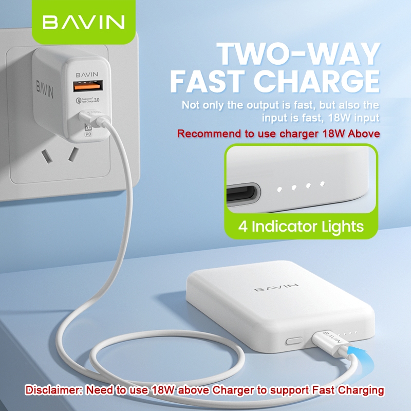 BAVIN PC029P 5000mAh / PC1016 10000mAh Wireless Magnetic Powerbank Fast Charging w/ Magnetic Ring - Image 2