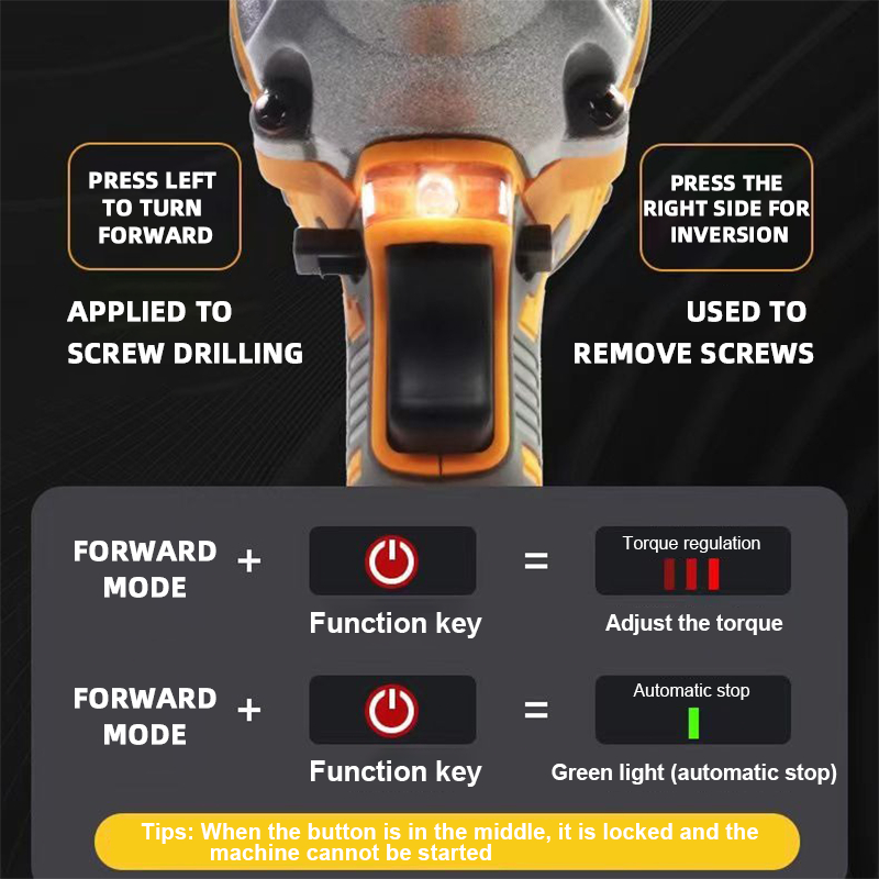 HTT Impact Wrench Electric Cordless Ratchet Driver With Batteries Powerful Rechargeable — view 4