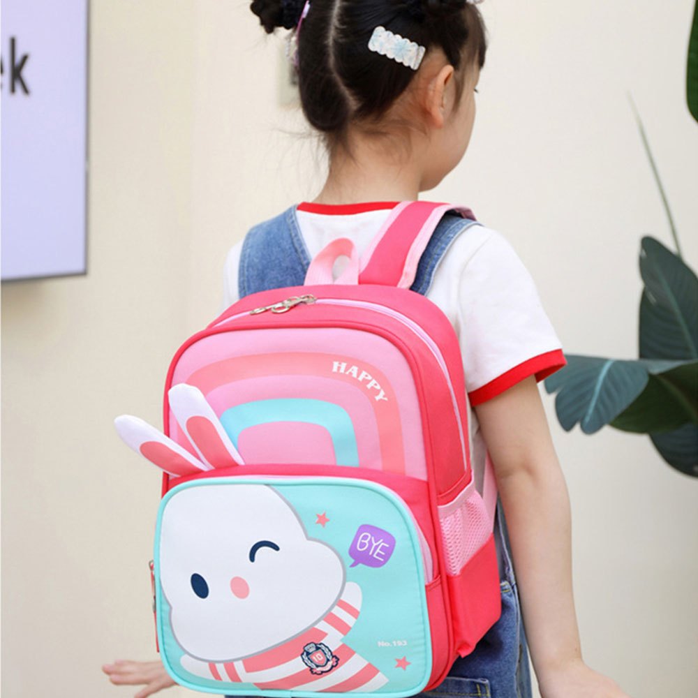 Always phi Rabbit School Bag For Kids Girls Boys Bag Waterproof Pile Large Backpack Cute #Y799
