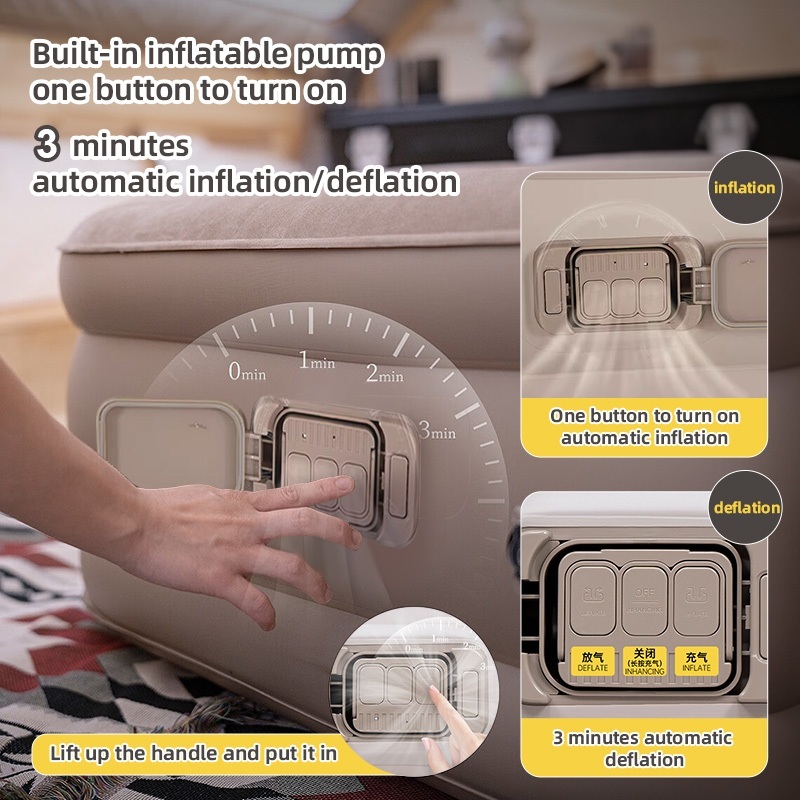 Flyaway Air Bed Double or Single Inflatable Bed Queen or King Family Size For Camping With Pum - Image 5