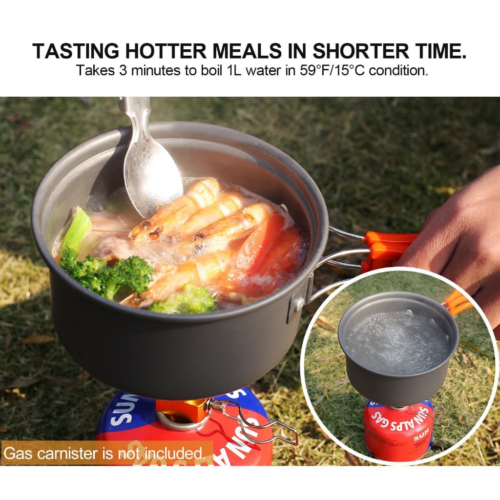Camping Equipment Camping Cooking Set With Bag cookware barbecue tableware outdoor picnic hiking - Image 5