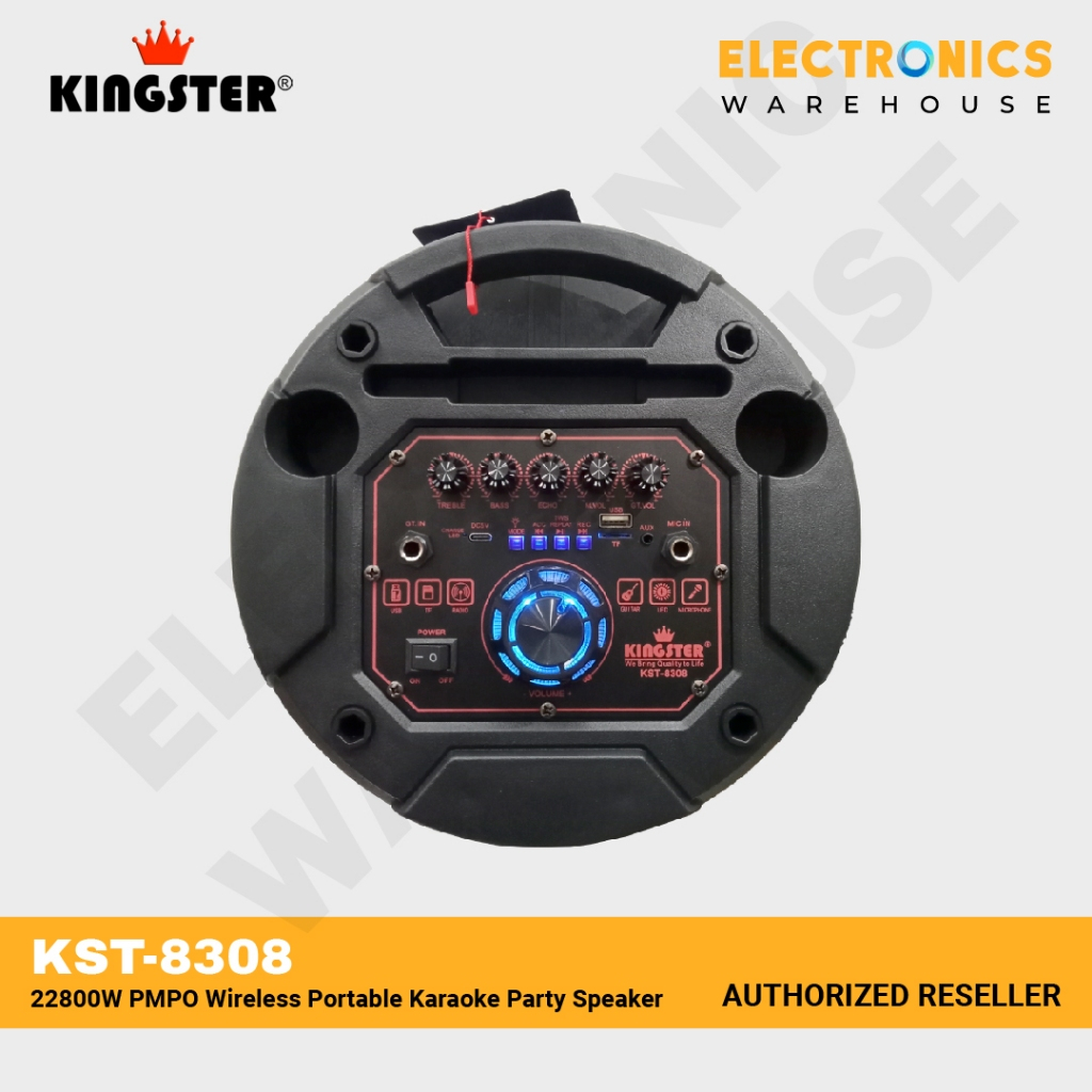Kingster KST-8308 22800W PMPO New Version Wireless Portable Karaoke Party Speaker with Bluetooth - Image 3