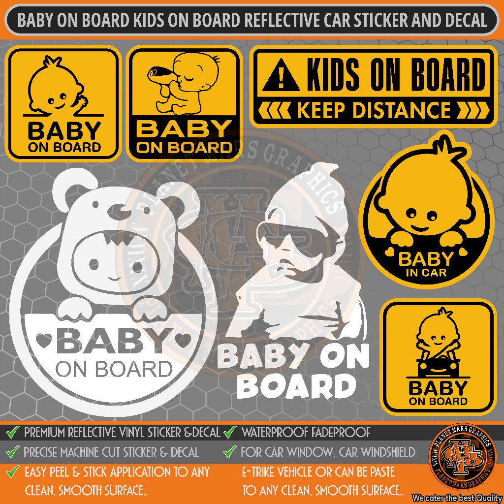 Baby On Board Vinyl Decal Sticker Car Van Camper Vanlife DUB