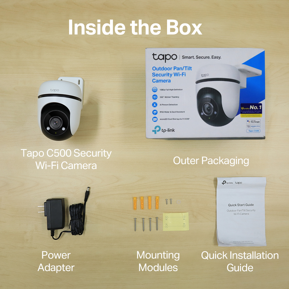 TP-Link Official Store | Tapo | C500 | Outdoor CCTV Camera Wi-Fi Waterproof | 360 | Motion — view 6