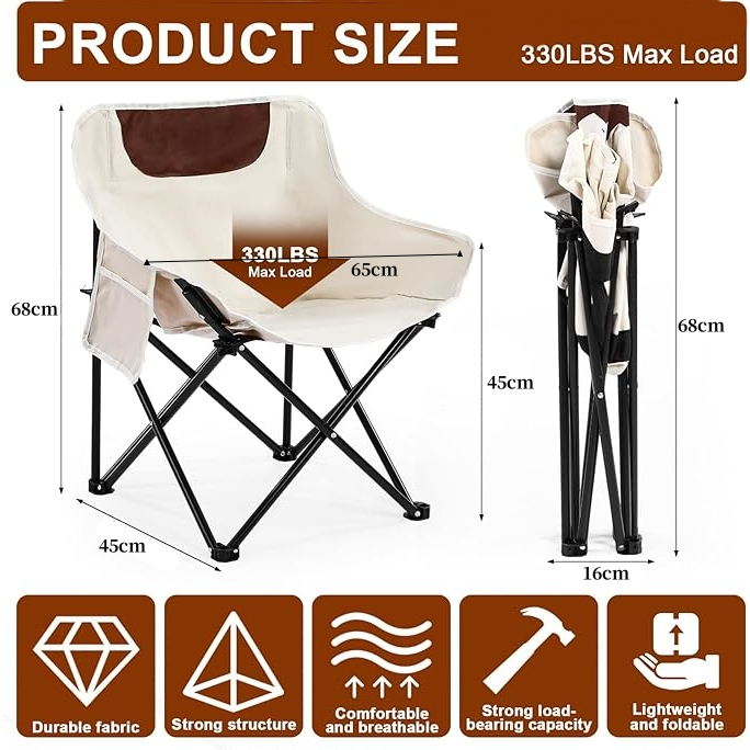 Camping Foldable Chair Buy 1 Take 1 Heavy Duty Arm Chair Outdoor and Indoor Use Folding Chair - Image 3
