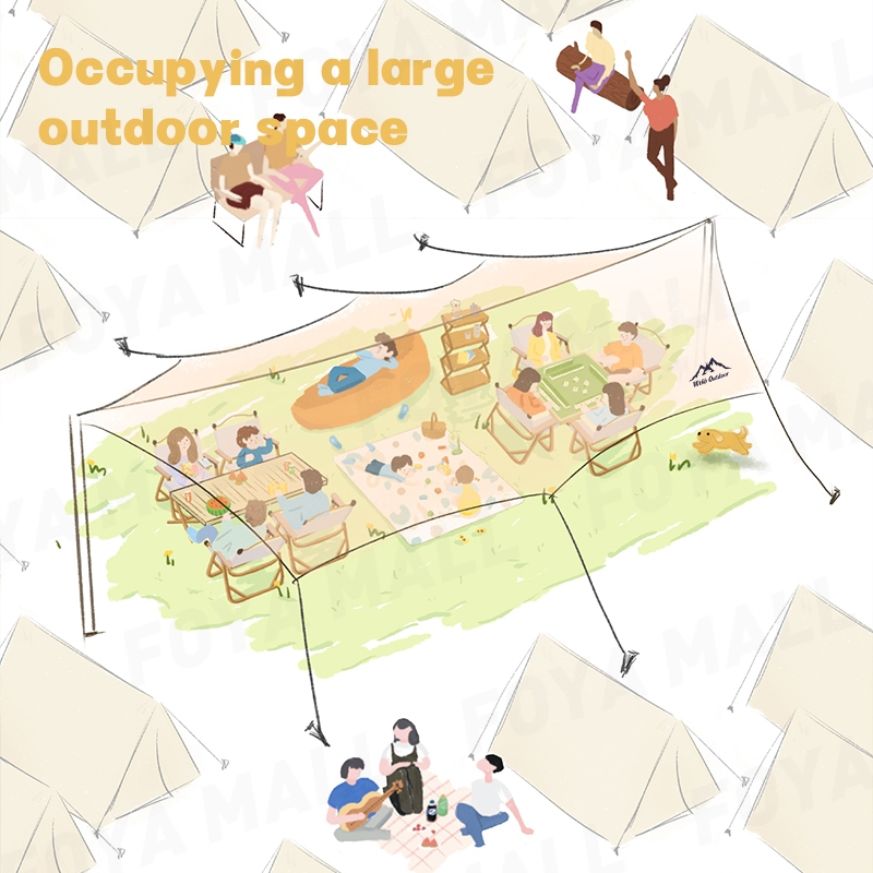 【Complete Set】Canopy tent set  Ultralight Weight Flysheet Octagonal Butterfly Canopy canopy — view 3
