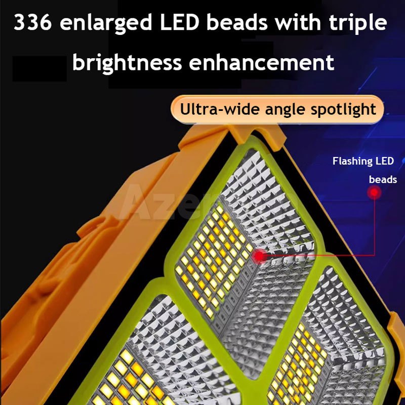 Solar Emergency Light Outdoor Waterproof IP66 Solar Flood Light Flashlight Rechargeable - Image 5