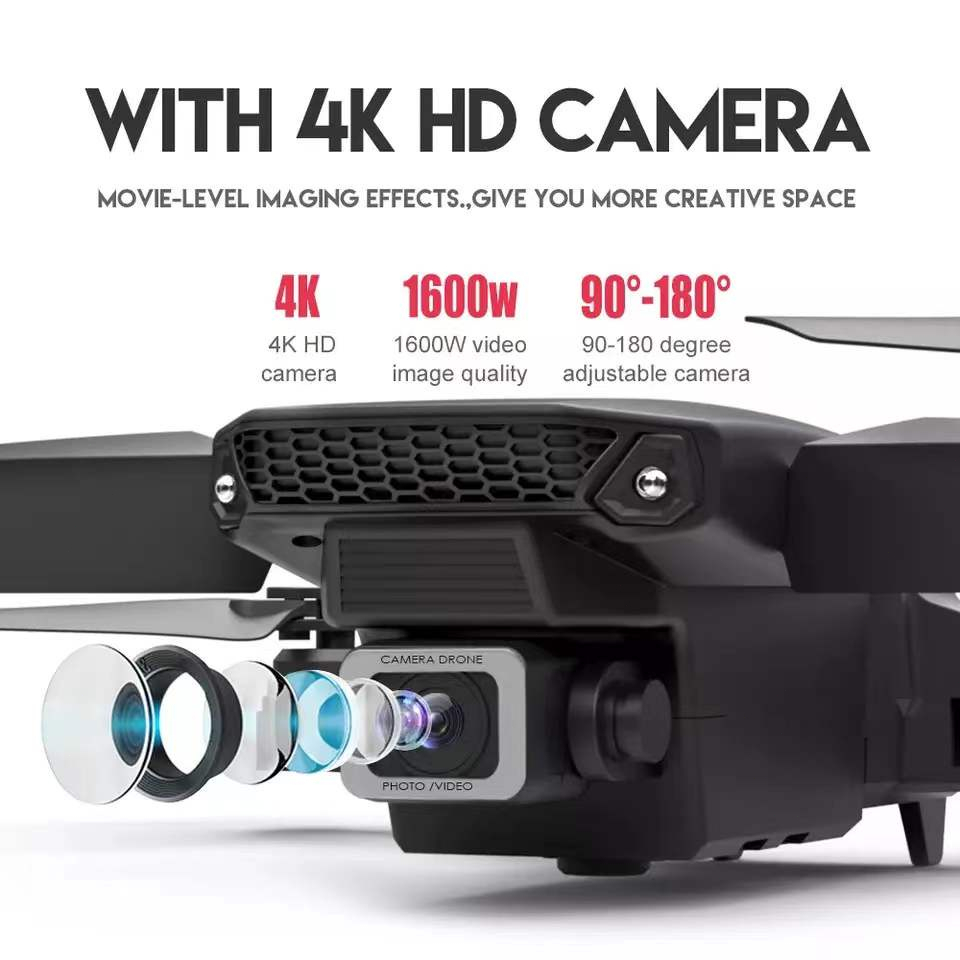 【COD】2026 New E88Pro Drone 4K HD dual camera WiFi remote control portable mini aircraft record video — view 2