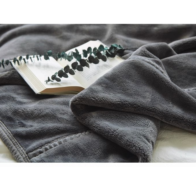 Microfiber Blanket Plain Color Blanket Super Soft Warm Plush Blanket Queen Size Soft Sofa Kumot - Image 2