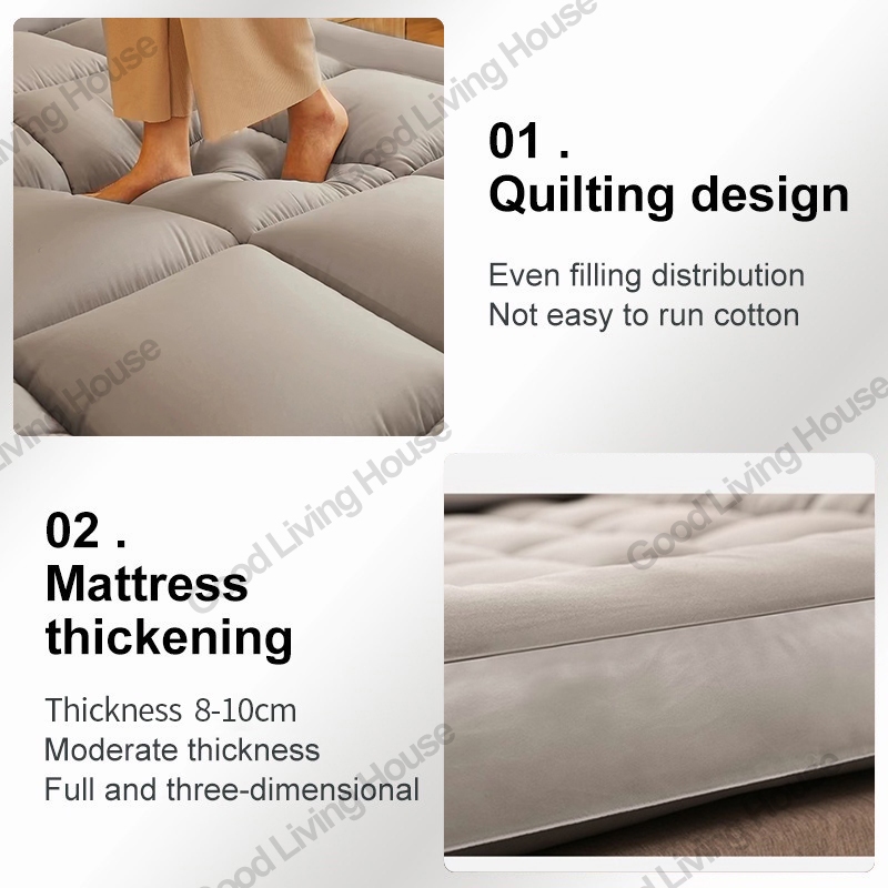 10cm Mattress Thicker Foam Mattress Topper Foldable Queen Velvet Soft Bed Tatami murah mattres Floor - Image 3