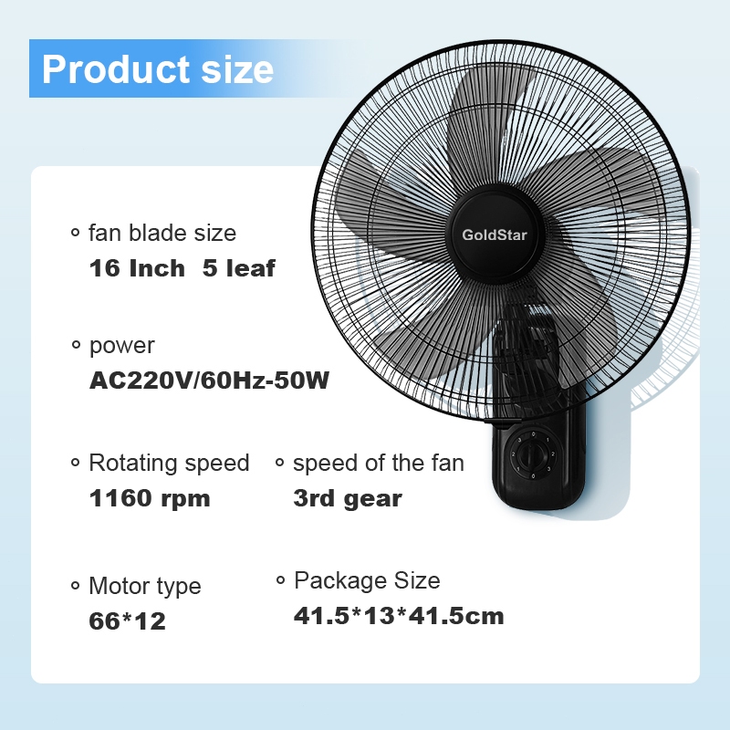 Gold Star Powerful Electric Fan Wall Fan Multifuction Stand Fan Energy Saving - Image 6