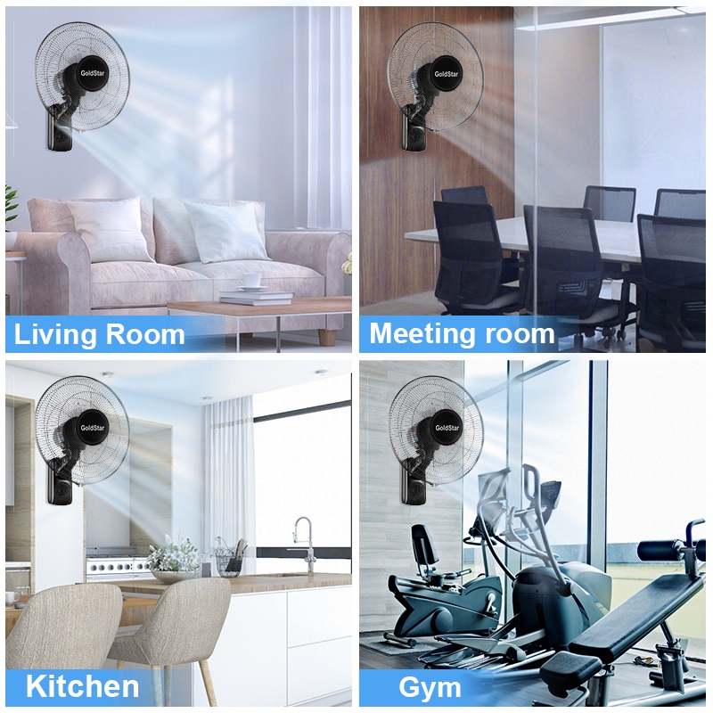Gold Star Powerful Electric Fan Wall Fan Multifuction Stand Fan Energy Saving - Image 3