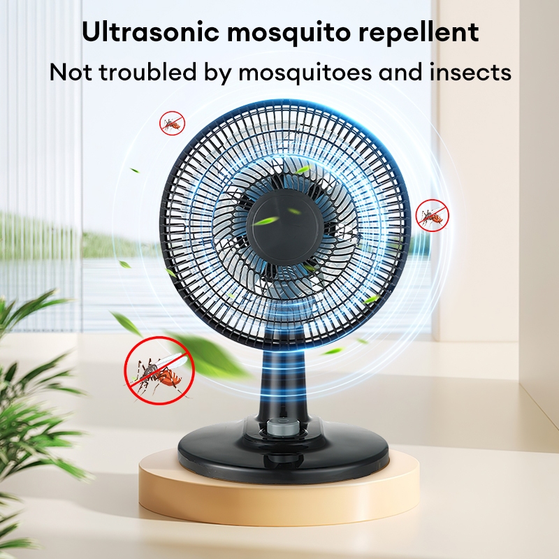 100%Free Shipping Solar Electric Fan Solar Powered Rechargeable Solar Fan  AC/DC Dual Power - Image 6