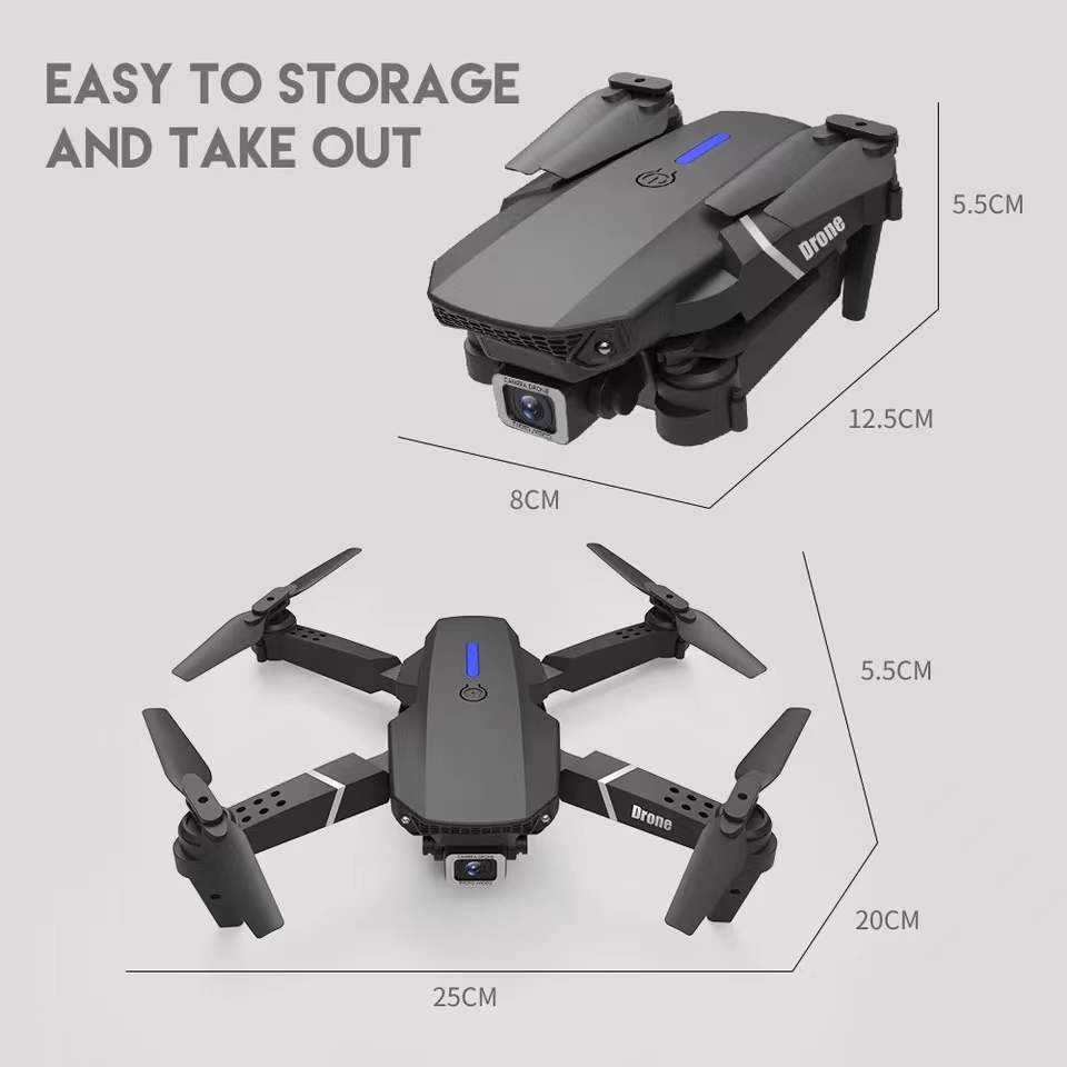 【COD】2026 New E88Pro Drone 4K HD dual camera WiFi remote control portable mini aircraft record video — view 6